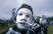 New guinea, papua new guinea, mount hagen, mt hagen, mount hagen show, mt hagen show, ceremony, ceremonies, man, men, male, males, people, performer, performers, mask, masks, body paint, bodypaint, tribe, tribes, tribal.