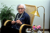 People, woman, women, female, females, old woman, old women, old people, elderly, elderly people, elderly woman, elderly women, jewellery, old, elderly, aged, crochet, crocheting, chair, chairs, rocking, rocking chair, rocking chairs, glasses, spectacles, Royalty Free Image