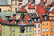 Europe, warsaw, poland, architecture, column, columns, pillar, pillars, statue, statues, window, windows, zygmunt, zygmunt tower, F25,