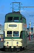 Europe, Western Europe, Britain, British Isles, England, United Kingdom, Great Britain, blackpool, lancashire, tram, trams, tramway, tramways, transport, transportation, vehicle, vehicles, sign, signs.