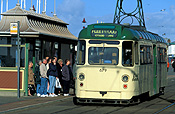Europe, Western Europe, Britain, British Isles, England, United Kingdom, Great Britain, blackpool, lancashire, tram, trams, tramway, tramways, transport, transportation, vehicle, vehicles, sign, signs.