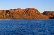 Australia, WA, Western Australia, reservoir, reservoirs, kimberley, kimberleys, Argyle, Lake Argyle, lake, lakes, Kununurra, Ord River, Ord River Development scheme, dam, dams, water, water supply, water supplies, water resource, water resources, water, water storage, sunset, sunsets, sunrises and sunsets, cliff, cliffs.