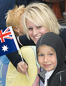 Australia, New South Wales, sydney, flag, flags, australian, australian flag, australian flags, Anzac, Anzacs, Anzac Day, Anzac Days, parade, parades, Anzac Day parade, Anzac Day parades, Anzac Day March, people, child, children, puberty, child, children, teenager, teenagers, girl, girls, female, females, teenage girl, teenage girls, adolescent, adolescents.