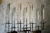 Europe, Switzerland, Swiss, Oberhofen, oberhofen am thunersee, lake, lakes, thun, lake thun, oberhofen schloss, schloss, schloss oberhofen, castle, castles, architecture, museum, museums, weapon, weapons, sword, swords, wall, walls,