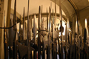 Europe, Switzerland, Swiss, Oberhofen, oberhofen am thunersee, lake, lakes, thun, lake thun, oberhofen schloss, schloss, schloss oberhofen, castle, castles, architecture, museum, museums, weapon, weapons, sword, swords, spear, spears.