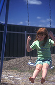 Australia, Australian, people, child, children, girl, girls, female, females, swing, swings, playground equipment, apparatus, playground apparatus, playground, playgrounds, childrens playground, childrens playgrounds, outdoors.