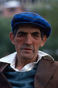 People, man, men, male, males, old man, old men, old people, elderly, elderly people, elderly man, elderly men, old, elderly, aged, portrait, portraits, hat, hats, beret, berets.