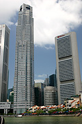 Singapore, architecture, river, rivers, singapore river, highrise, high-rise, high-rise building, high-rise buildings, building, buildings, high-rise, skyscraper, skyscrapers, bridge, bridges, cloud, clouds.